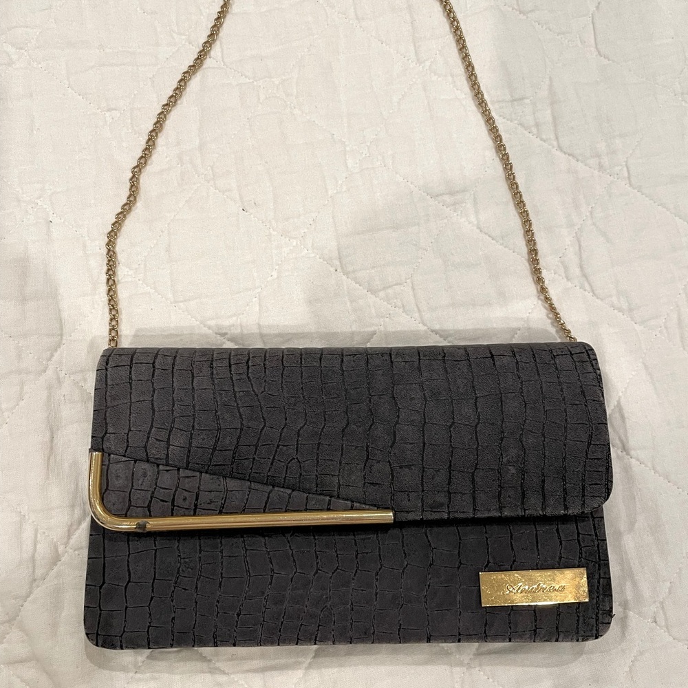 Vintage grey shoulder bag